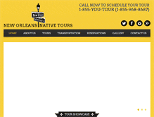 Tablet Screenshot of neworleansnativetours.com